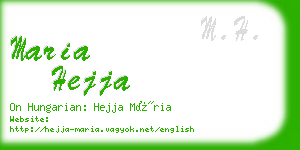 maria hejja business card